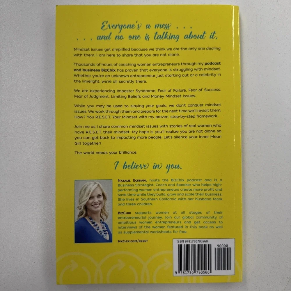Reset Your Mindset : Silence Your Inner Mean Girl by Natalie Eckdahl Book NEW